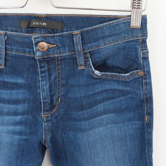 Joes Jeans Women 26 Straight Ankle Solid Dark Blue Wash Denim Pants Cotton Blend - Picture 3 of 10